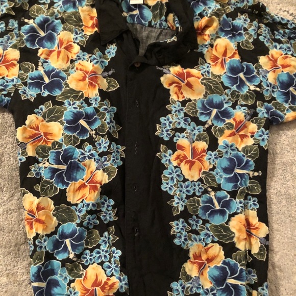 Bajan Blue Button Down Shirt Medium - Picture 2 of 9